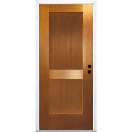 CODEL DOORS 36" x 80" Fir Grain Shaker Exterior Fiberglass Door 3068LHISPFG2PSHK691626DM